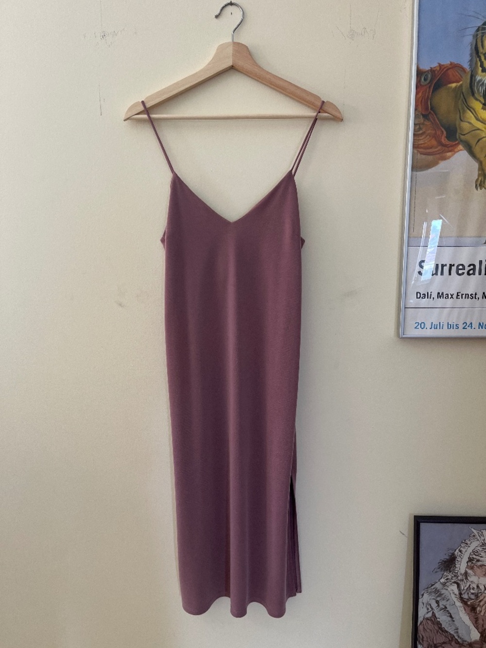 Topshop Midlength Slip Dress in Beautiful Mauve